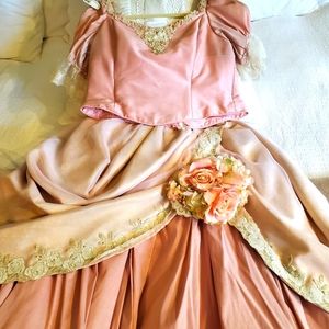 Women's Custom Made Fairytale Pink Tafetta Princess Costume Ballgown